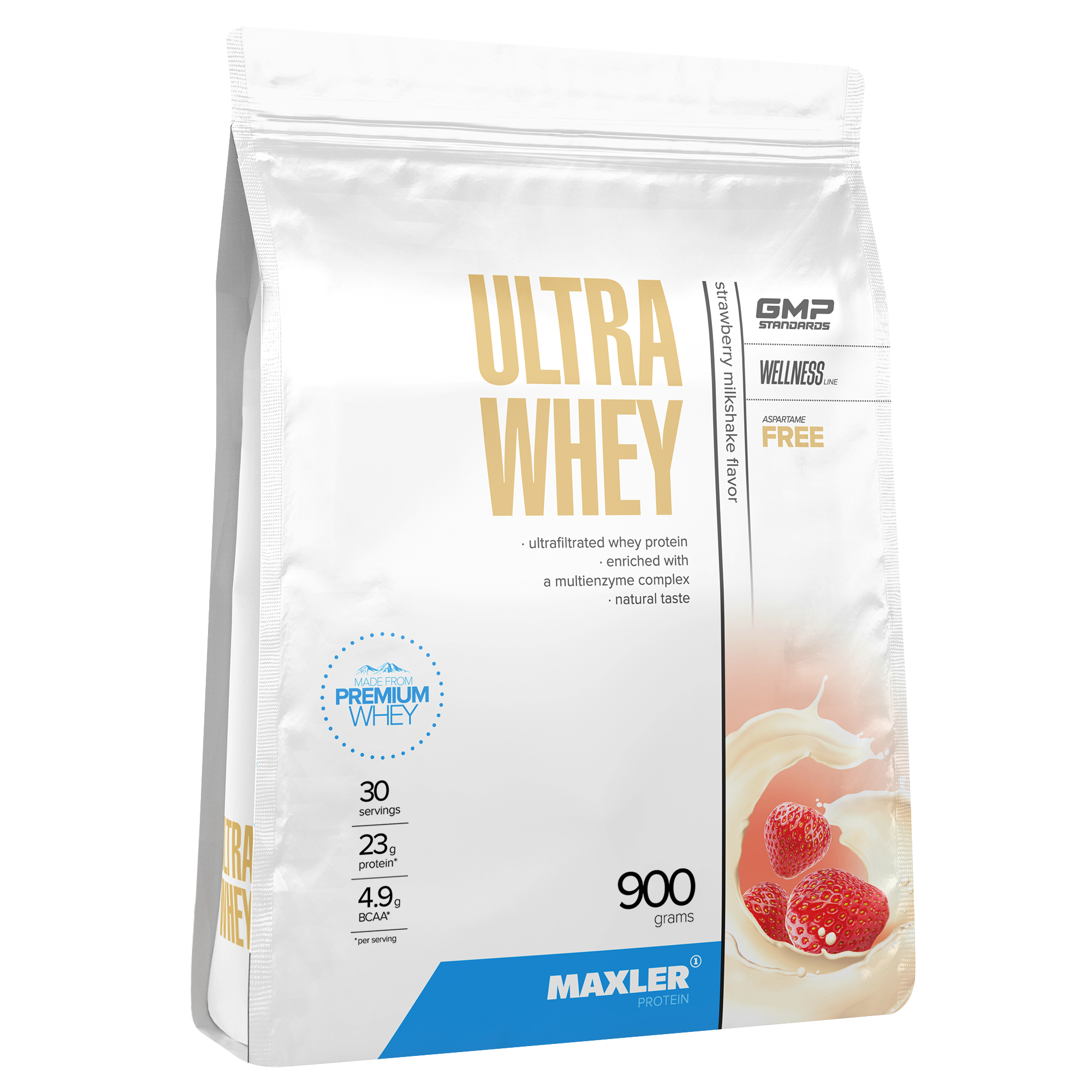 Протеин Maxler Ultra Whey 900 g (bag) - Strawberry