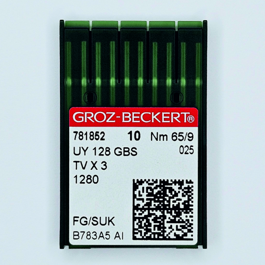 Иглы Groz-Beckert / Гроз-Бекерт UYx128 GBS № 65 SUK. Толстая колба. Для распошивальной швейной машины.