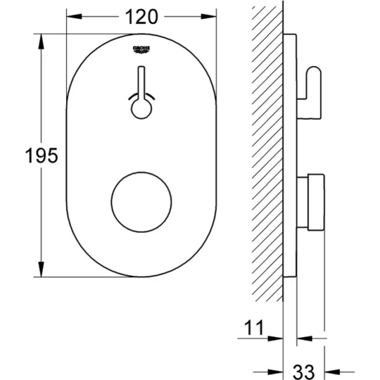 Смеситель «Grohe» Eurosmart Cosmopolitan S, 36321000