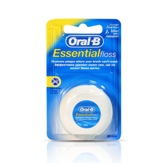 Зубная нить / нитка Oral-B Essential Floss Waxed Mint Вощеная 50 м