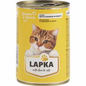 Корм для кошек «Lapka» с ку­ри­цей, 415 г