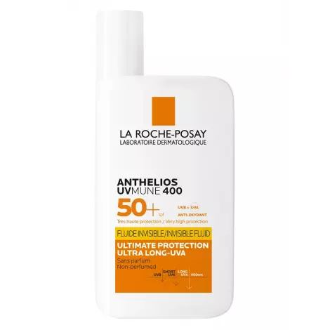 LA ROCHE-POSAY ANTHELIOS UVMUNE 400 Солнцезащитный невидимый флюид для лица SPF 50+ / PPD 42, 50 мл