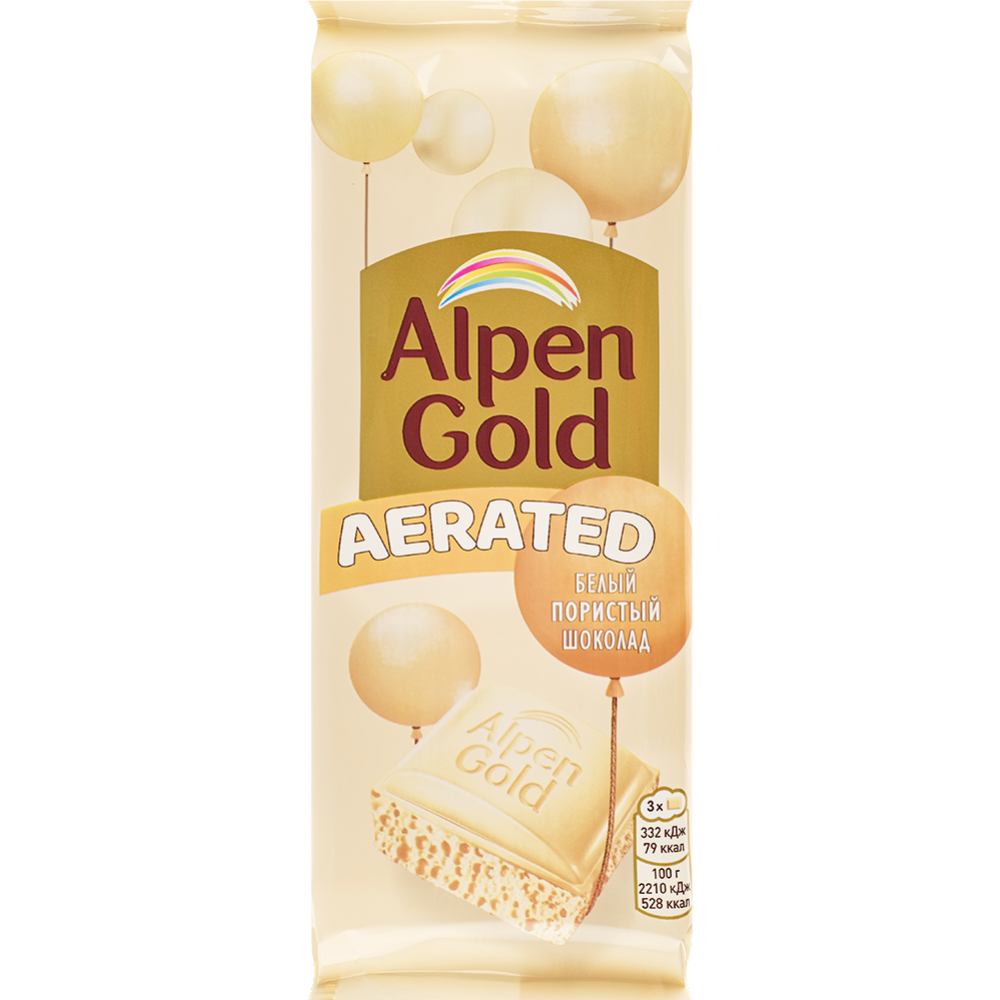 Шоколад белый пористый «Alpen Gold» 75 г #0