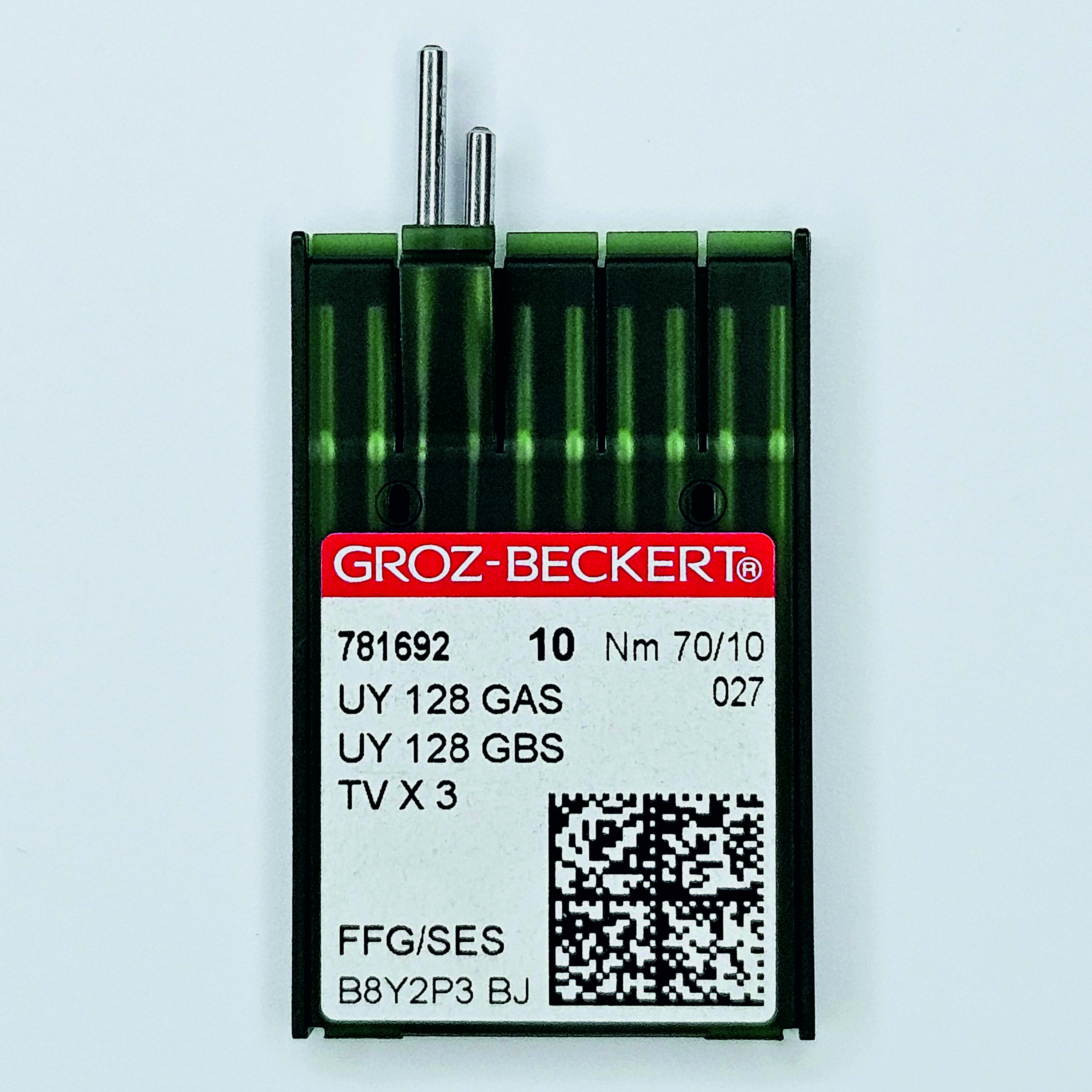 Иглы Groz-Beckert / Гроз-Бекерт UYx128 GAS/GBS № 70 SES. Толстая колба. Для распошивальной швейной машины.