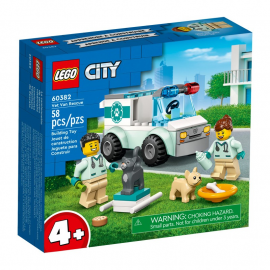Конструктор LEGO City 60382 Спасательный фургон ветеринара