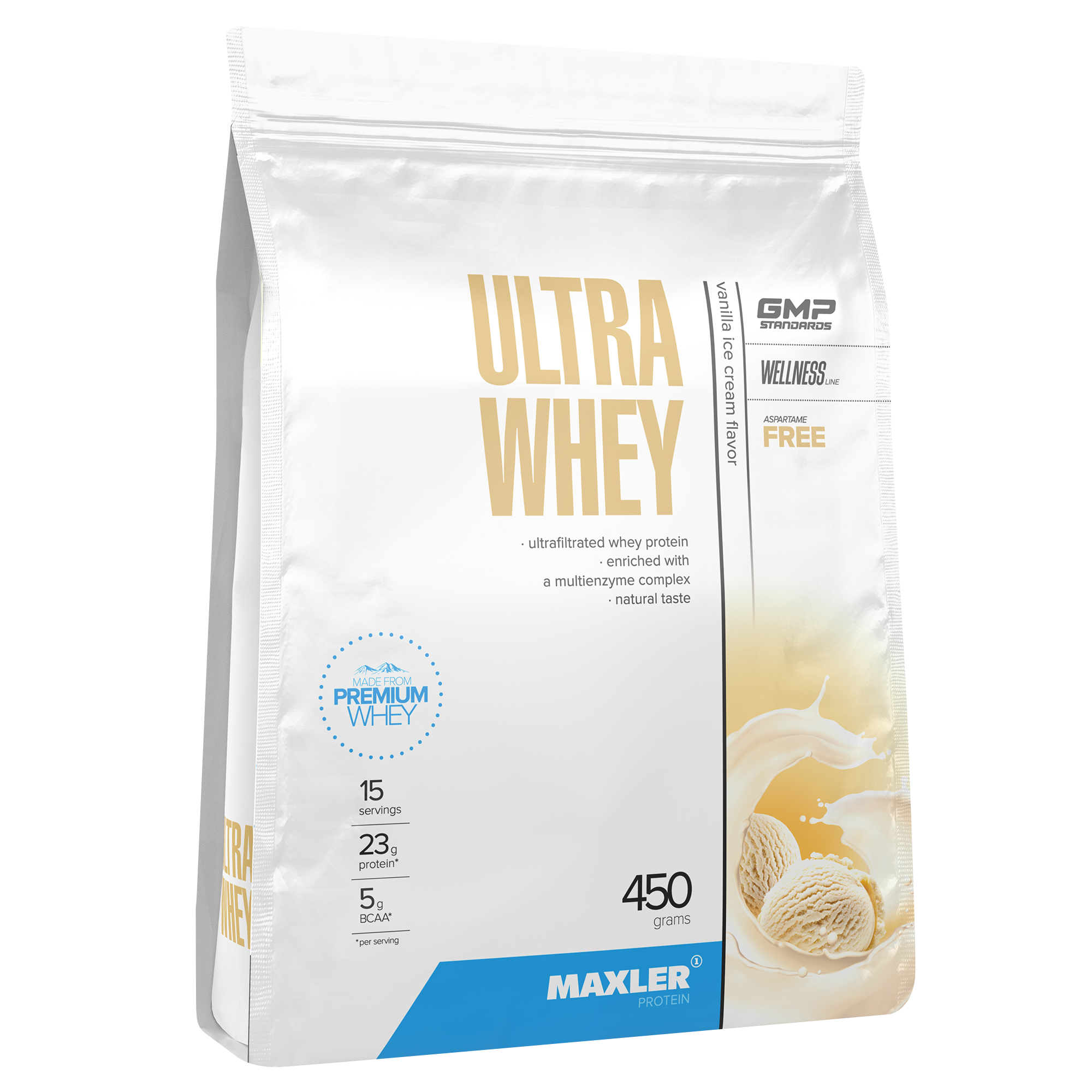 Протеин Maxler Ultra Whey 900 g (bag) - Vanilla Ice Cream