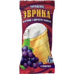 Мо­ро­же­ное «УП Мин­ский хла­до­ком­би­нат №2» Эврика, с изюмом, 80 г
