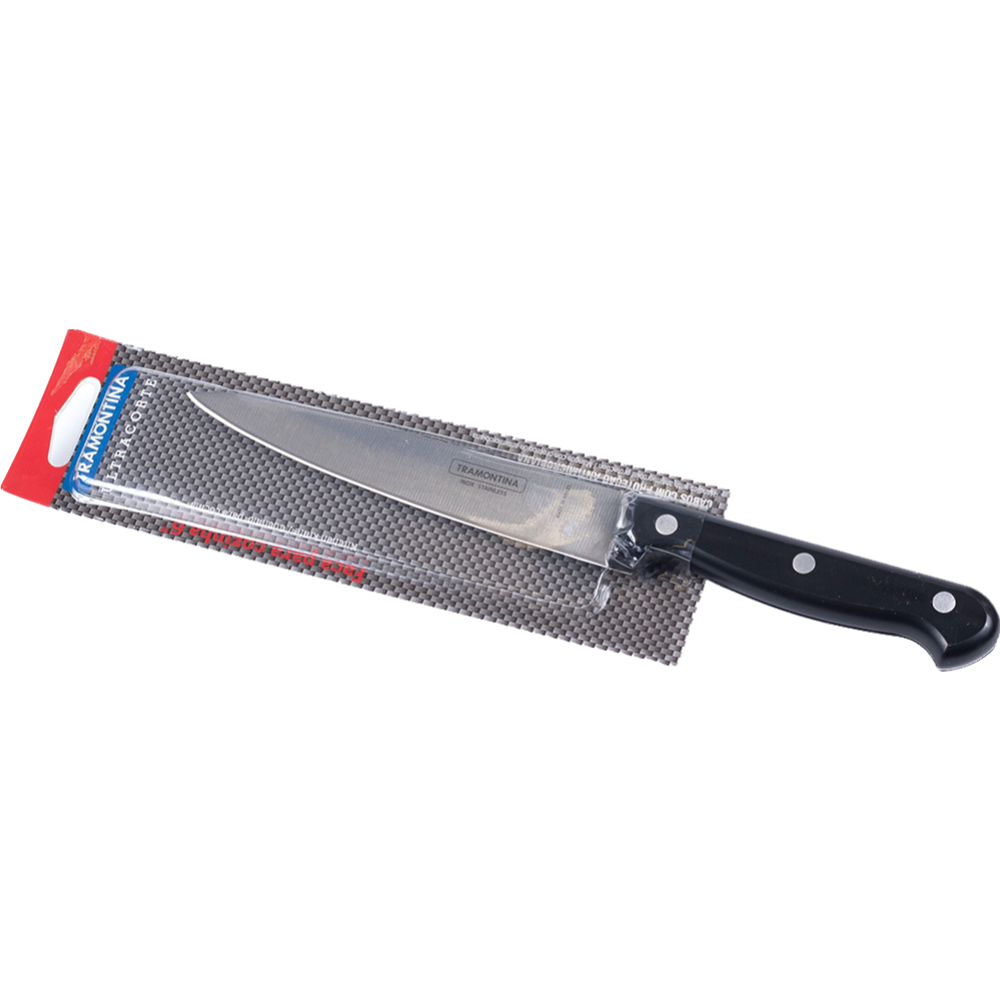 Нож металлический для мяса с пластмассовой ручкой «Tramontina» 27.5/15.2см, 23860106