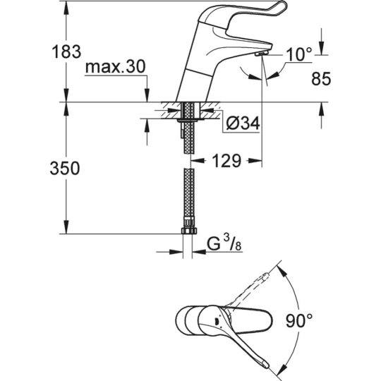 Смеситель «Grohe» Euroeco Special, 32790000