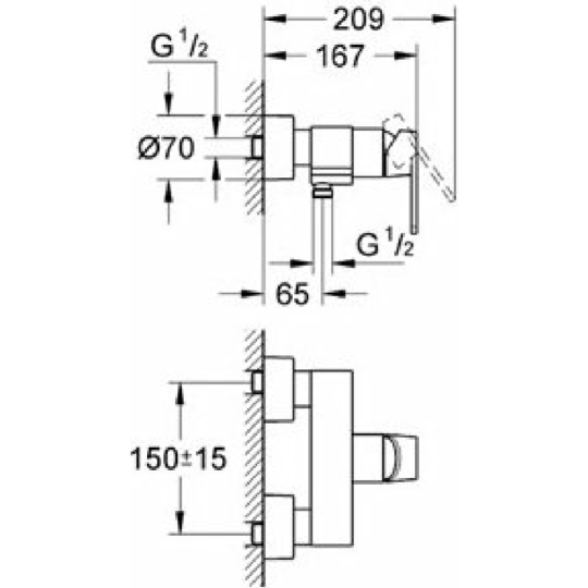 Смеситель «Grohe» Quadra, 32637000