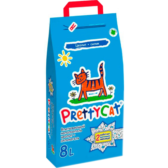 Наполнитель для туалета «PrettyCat» Naturel, для кошек, глиняный, 4 кг