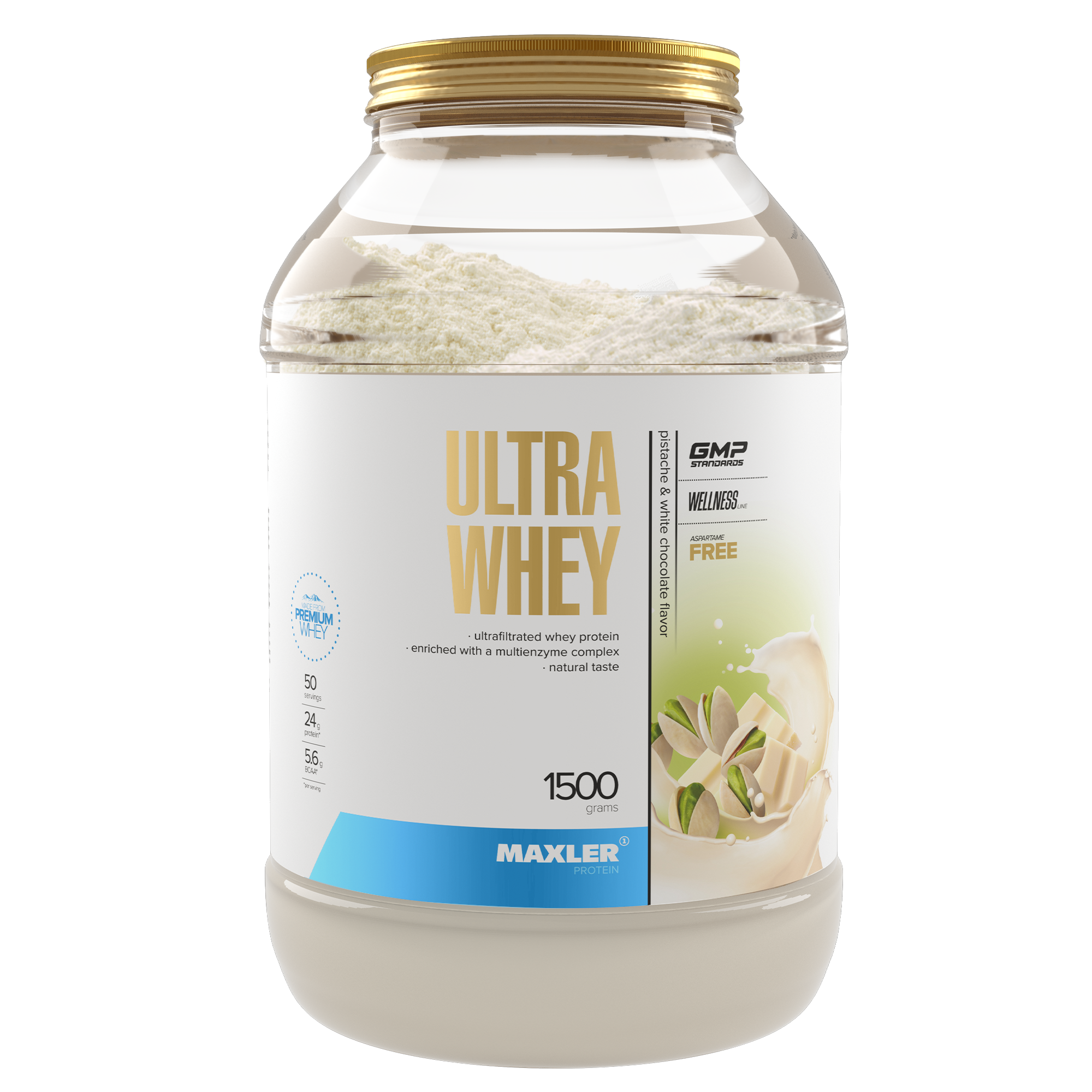 Протеин Maxler Ultra Whey 1500 g (can) - Pistache and White Chocolate