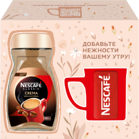 Кофе рас­тво­ри­мый «NESCAFE® Classic Crema»190 г + кружка