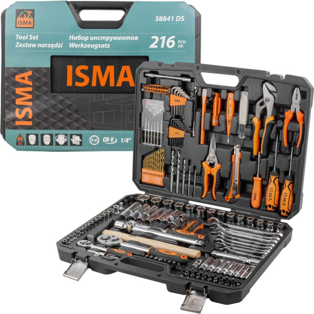 Набор инструментов «ISMA» ISMA-38841DS, 216 предметов