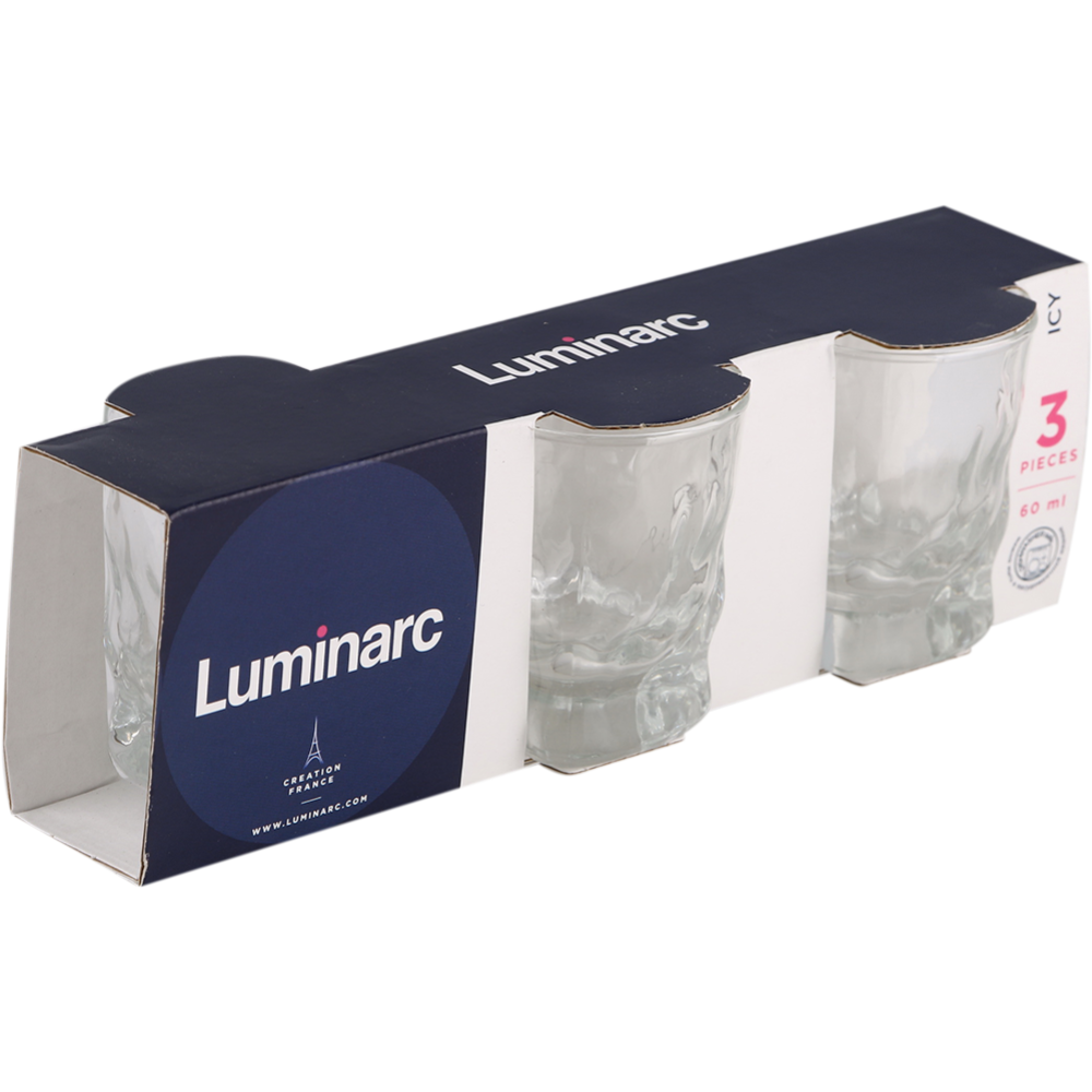 Набор рюмок «Luminarc» Icy, 3 шт, 60 мл