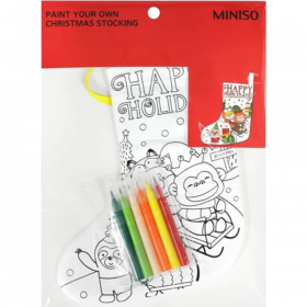 Рас­крас­ка «Miniso» Mini Family Christmas Series, 2012457610105, 6 мар­ке­ров