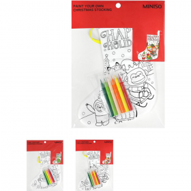 Рас­крас­ка «Miniso» Mini Family Christmas Series, 2012457611102, 6 мар­ке­ров