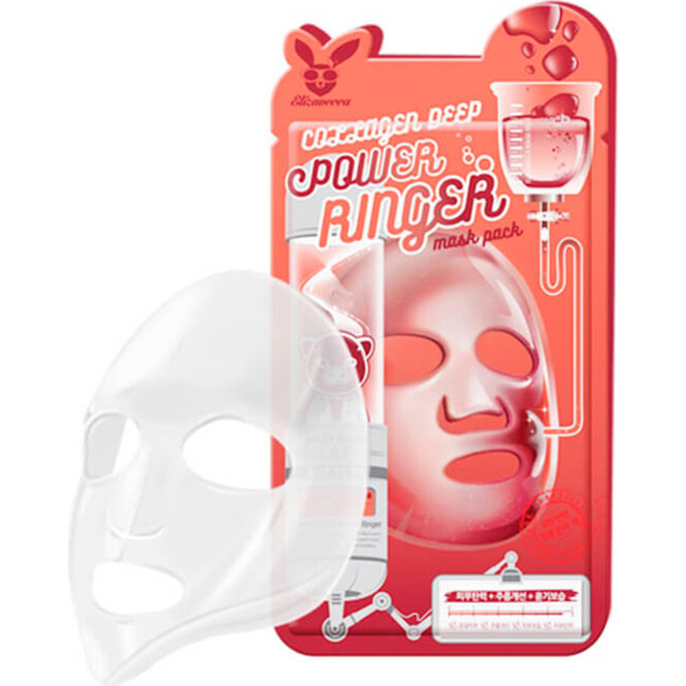 Маска для лица «Elizavecca» Power Ringer Mask Pack Collagen Deep, с коллагеном, 23 мл