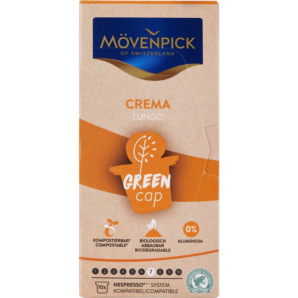 Кофе в капсулах «Movenpick» Crema Lungo, молотый, 57 г