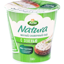 Сыр мягкий «Arla Natura» с зе­ле­нью, 55%, 150 г