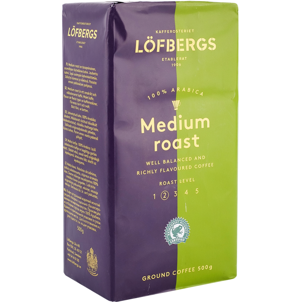 Кофе молотый «Lofbergs» Lila Medium Roast In Cup, 500 г