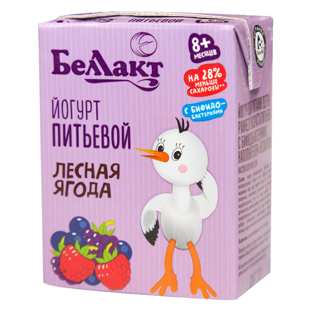 Йогурт питьевой «Беллакт» детский, лесная ягода, 2.6%, 210 г #0