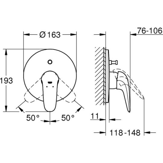 Смеситель «Grohe» Eurostyle, 29099LS3, белая луна 