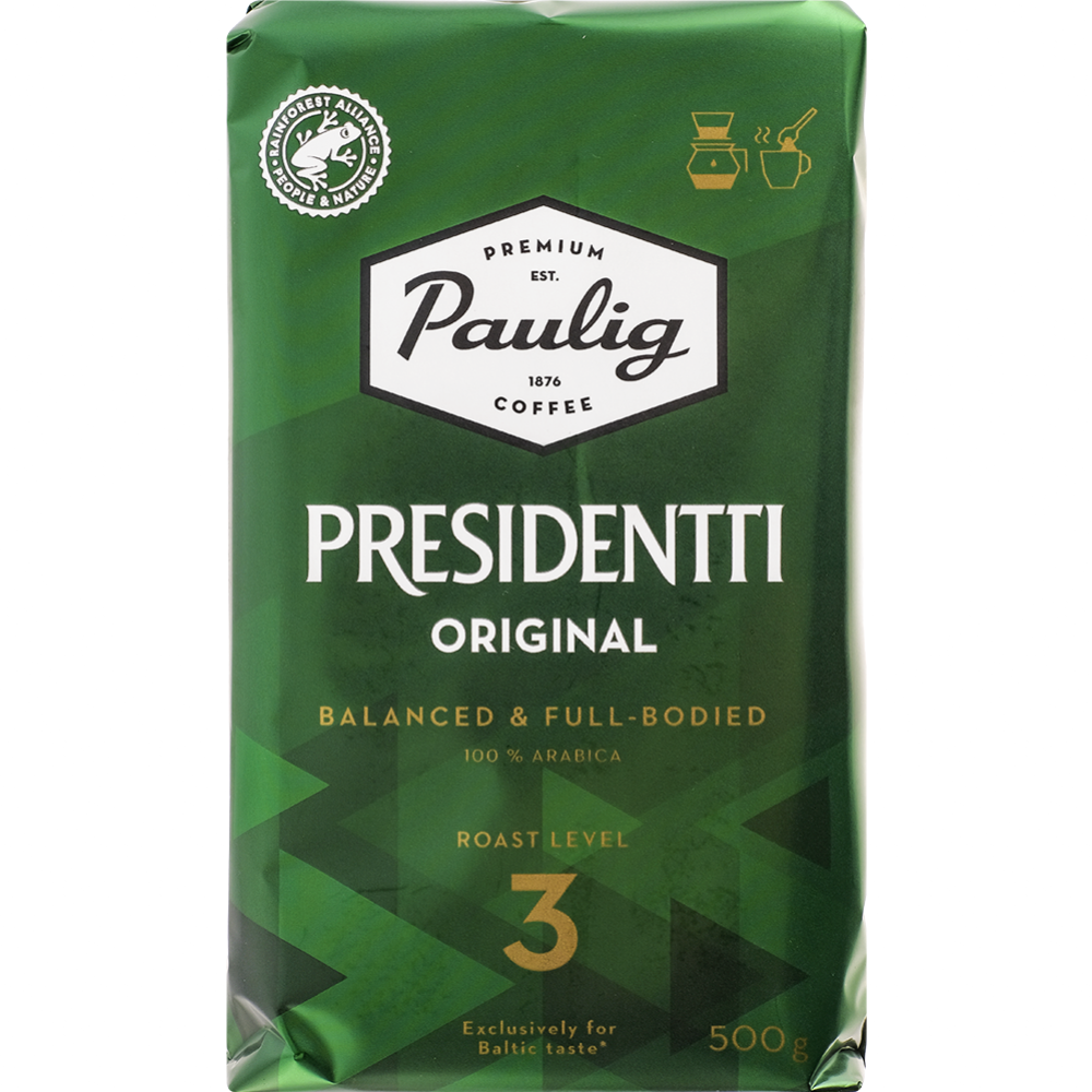 Кофе натуральный молотый «Paulig» Presidentti Original, 500 г #0