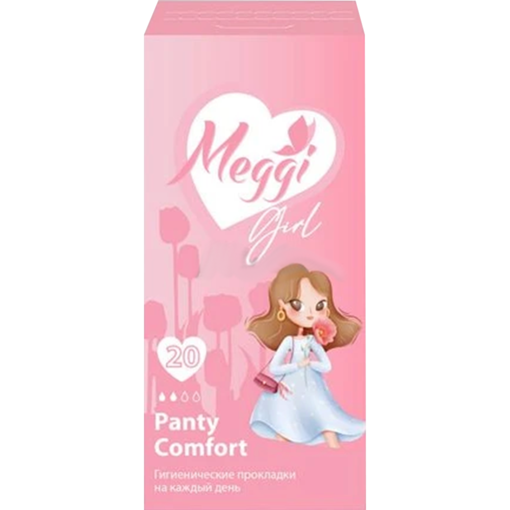 Про­клад­ки еже­днев­ные ги­ги­е­ни­че­ские «Meggi» Girl Panty Comfort, 20 шт