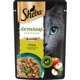 Корм для кошек «Sheba» Натуральная коллекция, утка/яблоко, 75 г