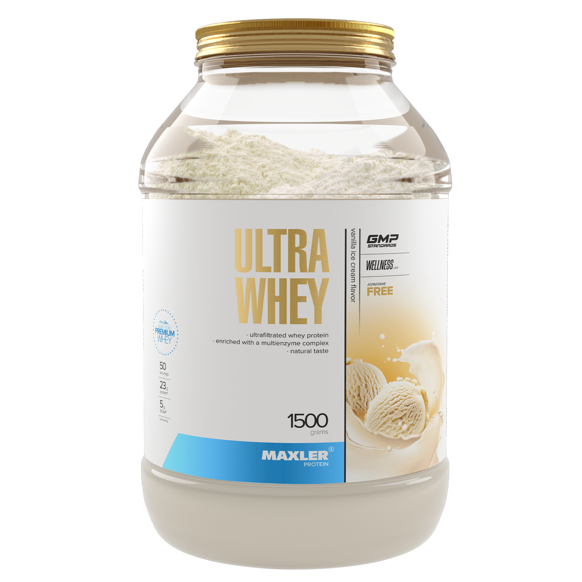 Протеин Maxler Ultra Whey 1500 g (can) - Vanilla Ice Cream