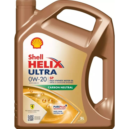 Масло моторное «Shell» Helix Ultra SP 0W-20, 550063071, 5 л