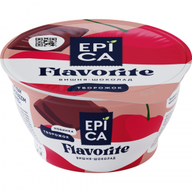 Десерт тво­рож­ный «Epica Flavorite» с вишней и шо­ко­ла­дом, 8,1%, 130 г