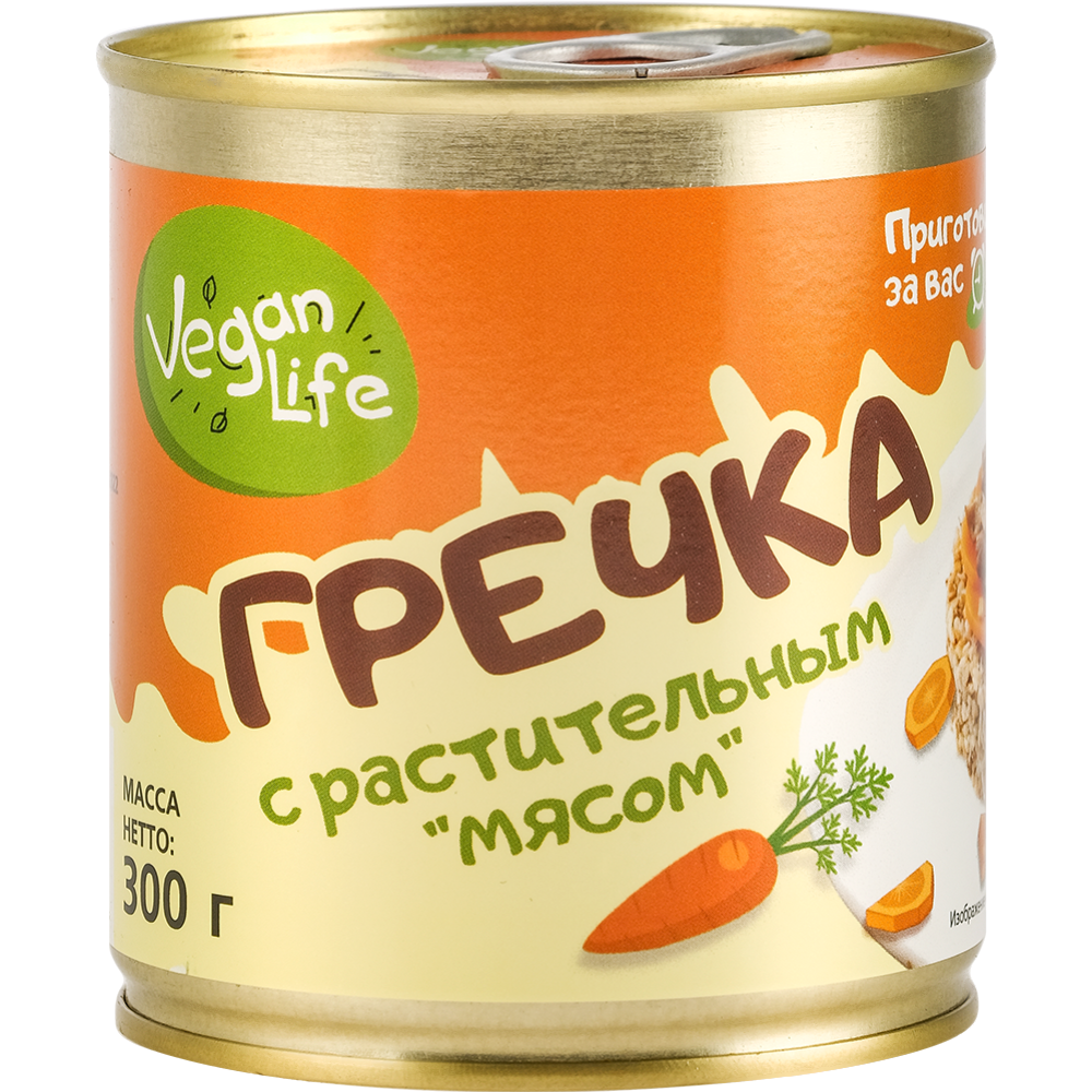 Гречка с растительным мясом «Vegan Life» 320 г