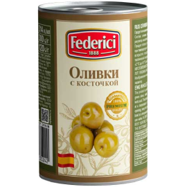  Оливки «Federici» с косточкой, 300 г