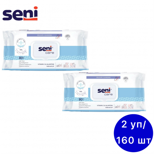 Влажные салфетки Seni Care 80 шт. х 2 упак.