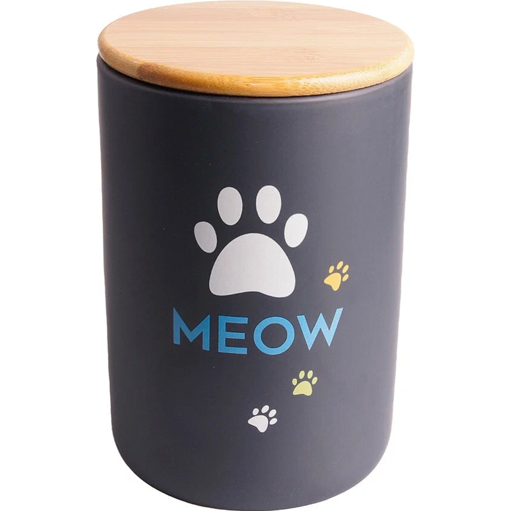 Бокс для хранения корма для кошек «Mr. Kranch» Meow, черный, 1.9 л
