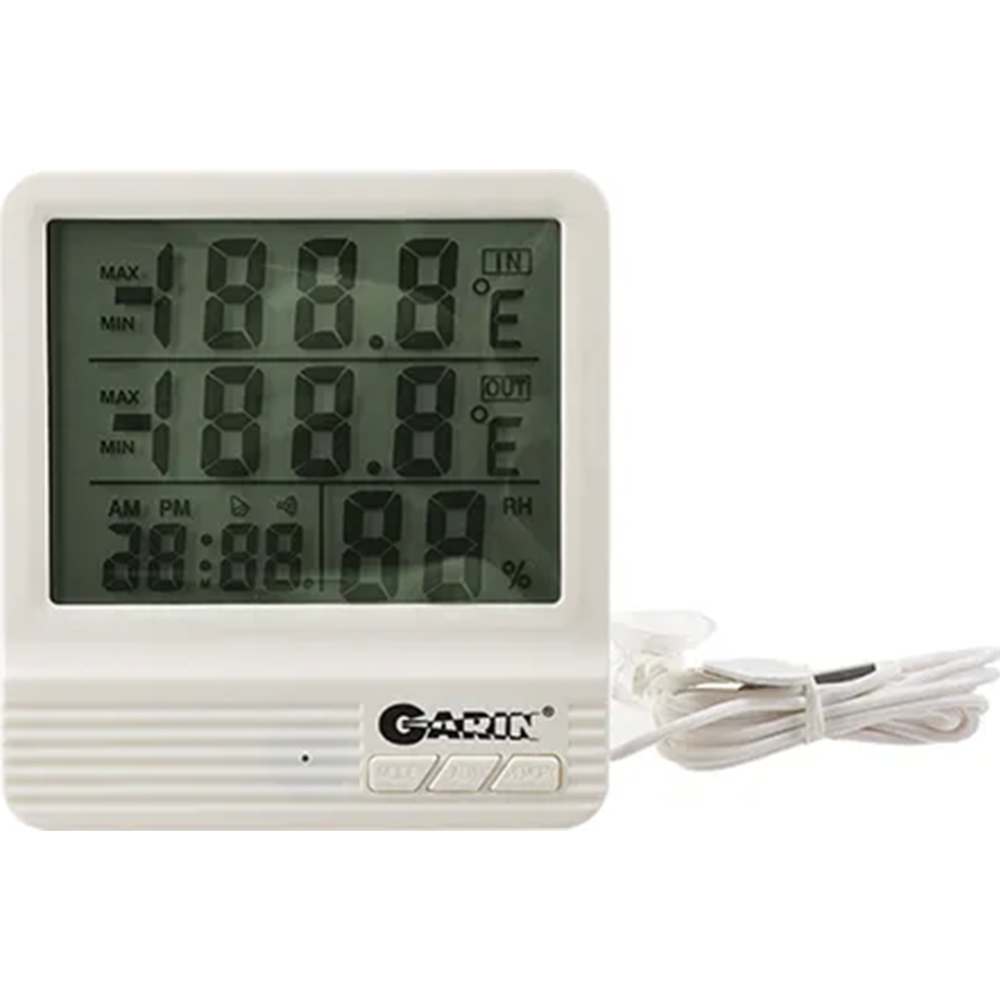 Метеостанция цифровая «Garin» WS-4, БЛ16940, термометр-гигрометр-часы-календарь, с внешним датчиком
