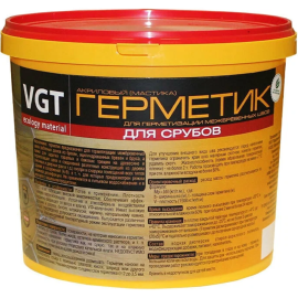 Герметик акриловый «VGT» для срубов, сосна, 7 кг