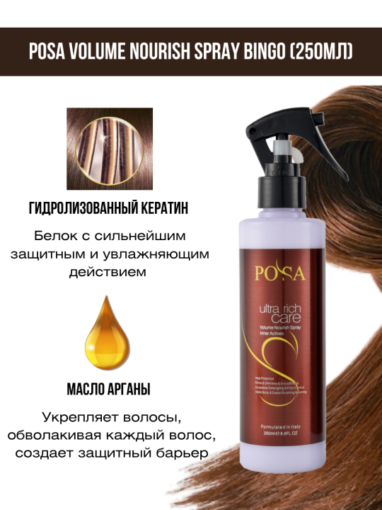 Спрей для объема POSA VOLUME NOURISH SPRAY 250мл