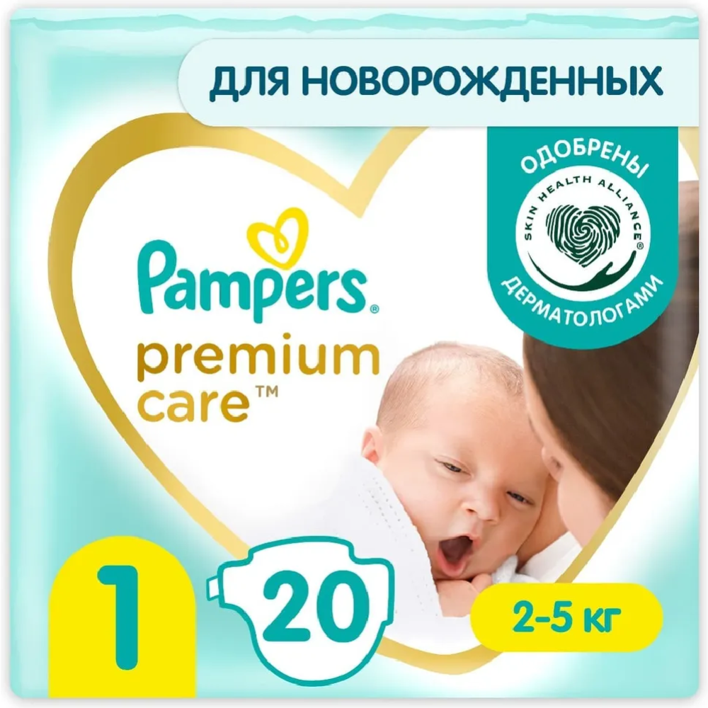 Подгузники детские «Pampers» Premium Care, размер 1, 2-5 кг, 20 шт #0