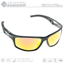 Очки поляризационные Tagrider в чехле N18-45 Gold Red Mirror