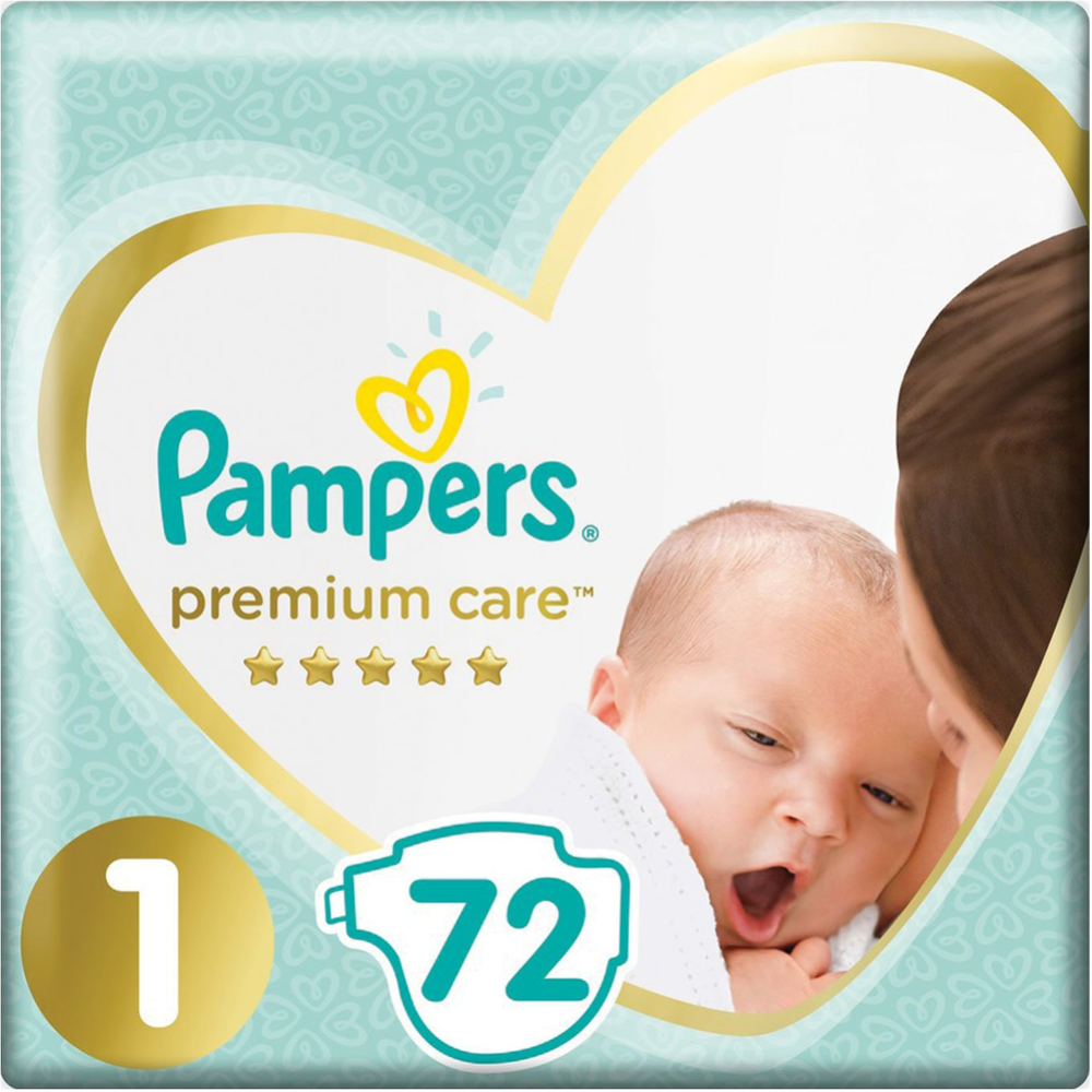 Подгузники детские «Pampers» Premium Care, размер 1, 2-5 кг, 72 шт