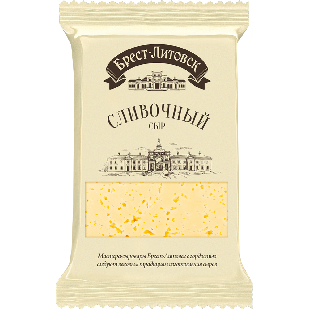 Сыр полутвердый «Брест-Литовск» Сливочный, 50%, 200 г #0