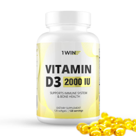 1WIN / Vitamin D3, Витамин D3 2000 ME, 120 капсул