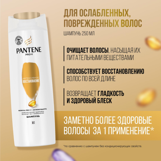 Подарочный набор «Pantene» Pro-V Интенсивное восстановление, шампунь + бальзам-ополаскиватель, 250+200 мл