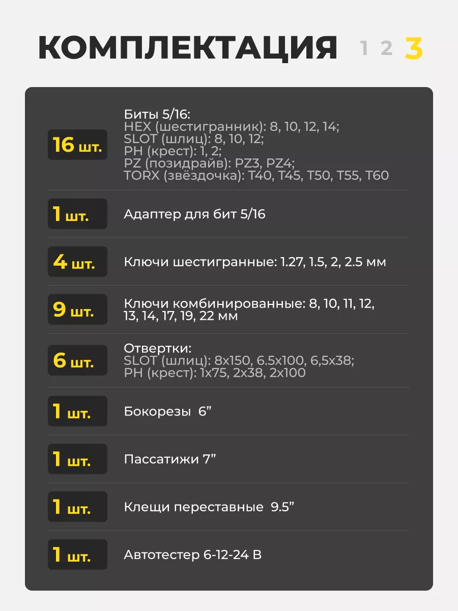 Универсальный набор инструментов 128 предметов BERGER BG128-1214