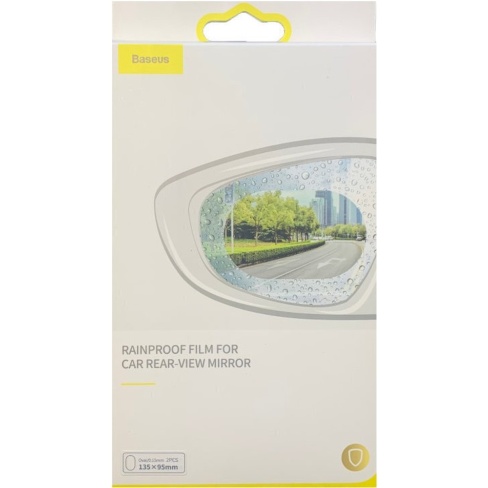 Пленка антидождь для авто «Baseus» Rainproof Film for Car Rear-View Mirror,  Oval, 135х95 мм, SGFY-C02, 2 шт купить в Минске: недорого, в рассрочку в  интернет-магазине Емолл бай