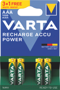 Аккумулятор VARTA AAA 1000 mAh 4BP