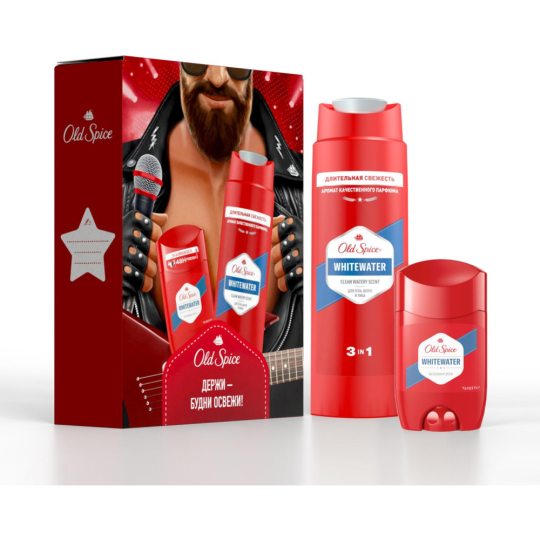 Подарочный набор «Old Spice» Whitewater дезодорант-стик, 50 мл + гель для душа 3 в 1, 250 мл